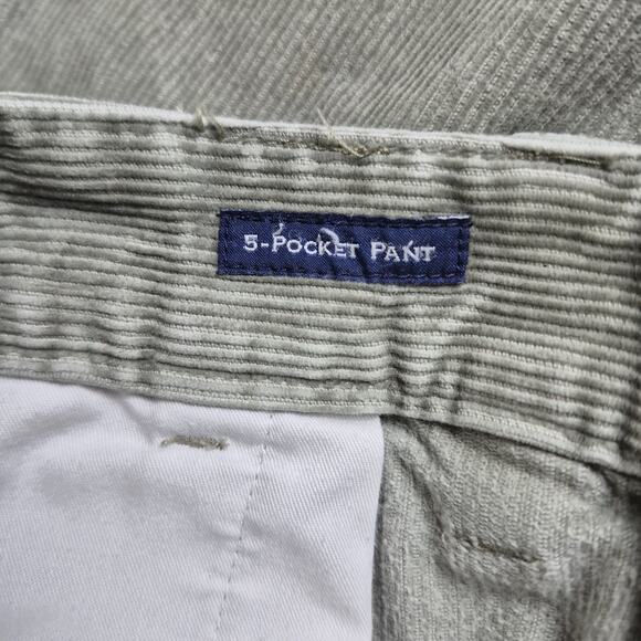 VINEYARD VINES Corduroy Pants Men's Size 38 x 32 Gray Khaki 5-Pocket Cotton - Picture 8 of 8